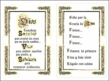tarjeta bolsillo oracion serenidad 30